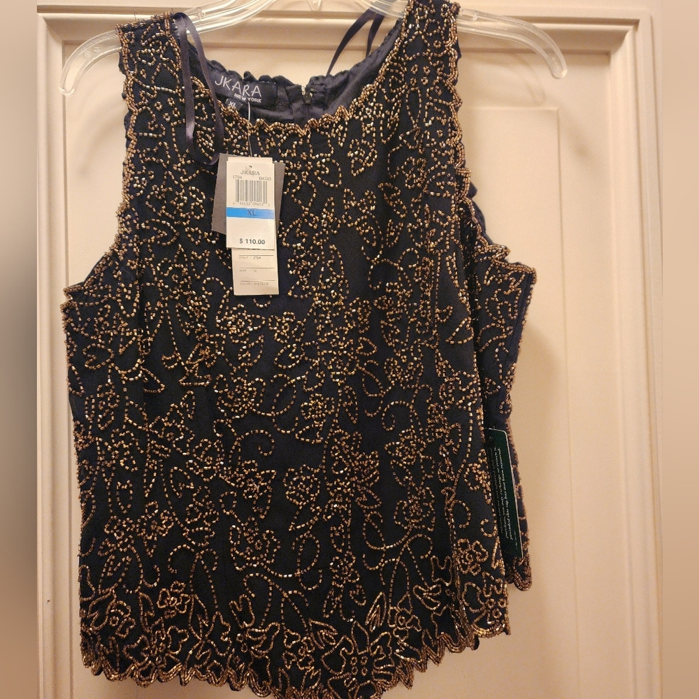 NWT J KARA beaded top